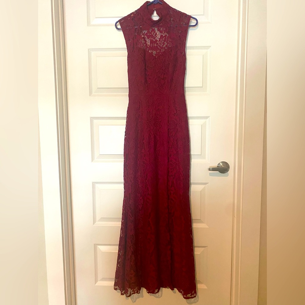 Burgundy Evening Gown